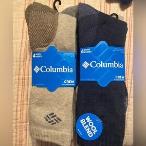 Men’s Columbia Crew Socks NEW Size 6-12 8 Pairs MSRP 60